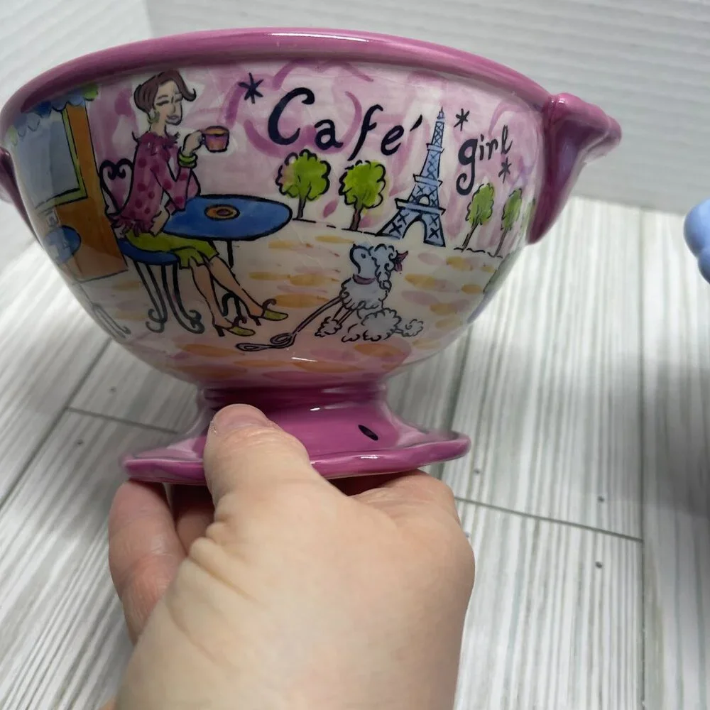 Set of Two Jennifer Brinley Certified International Bowls